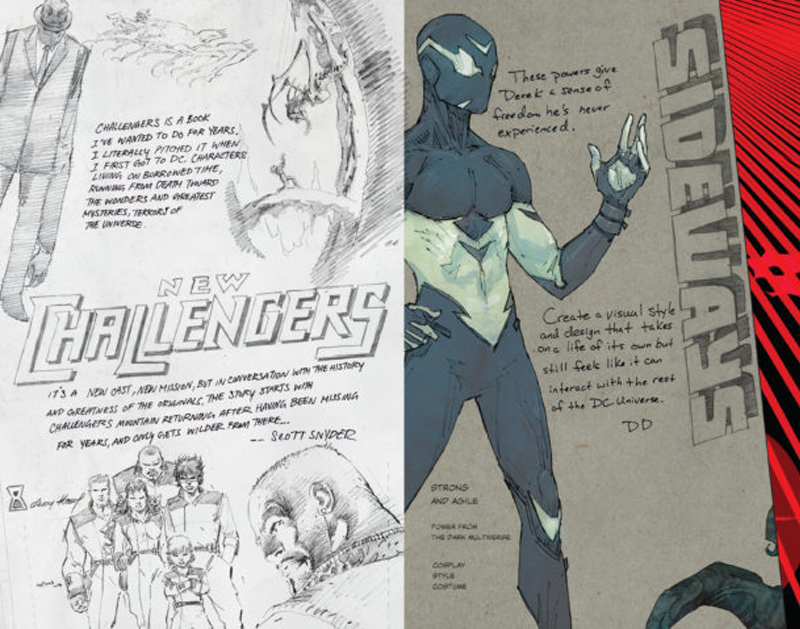 Teaser art by Andy Kubert for the new Challengers and Sideways series, debuted at C2E2 earlier this year.